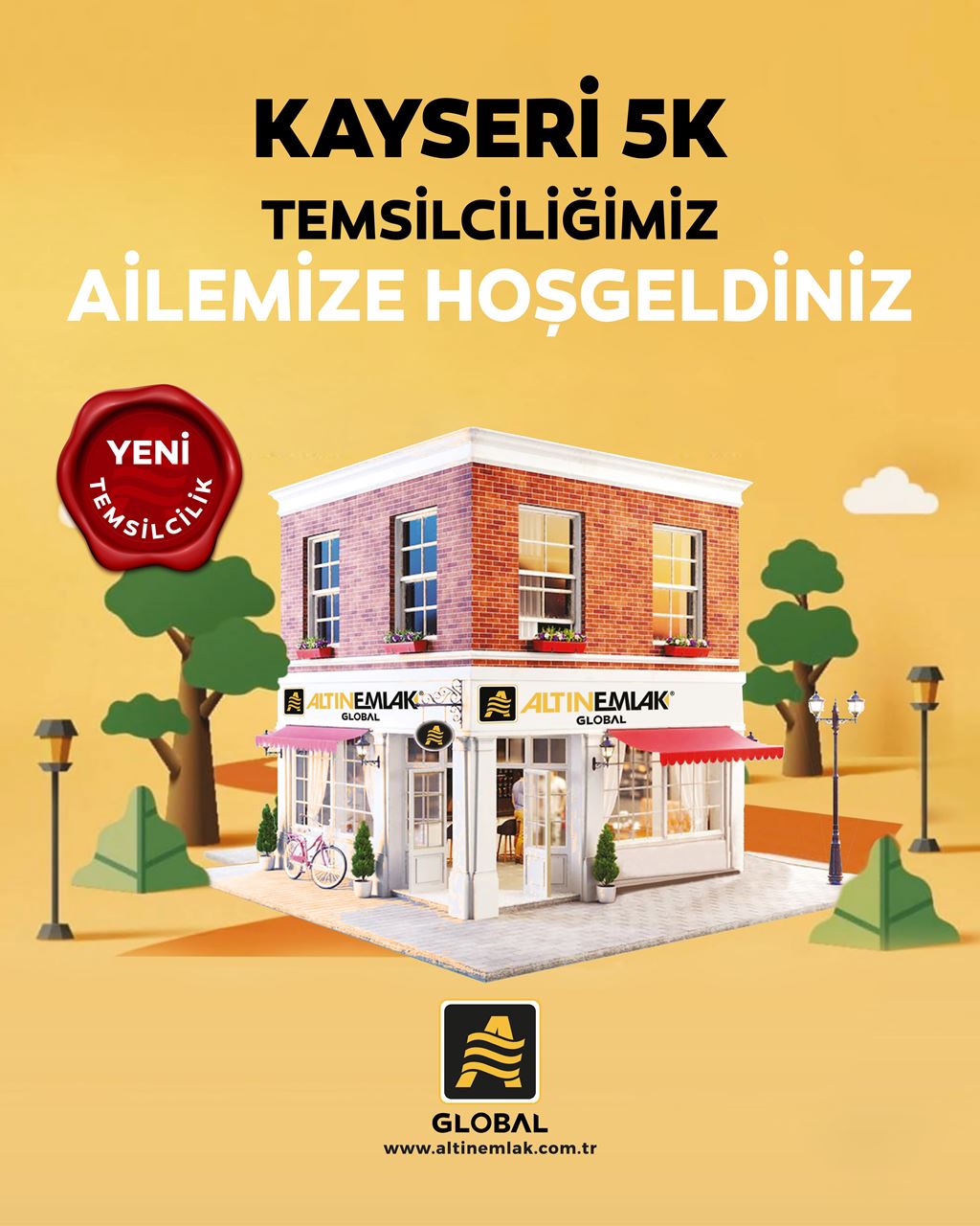 Kayseri 5K ALTIN EMLAK GLOBAL Ailesine Katıldı