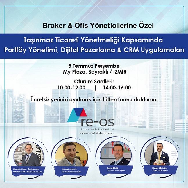 Gayrimenkulde Portföy Yönetimi, Dijital Pazarlama ve CRM Uygulamaları (2. Oturum 14:00 - 16:00)