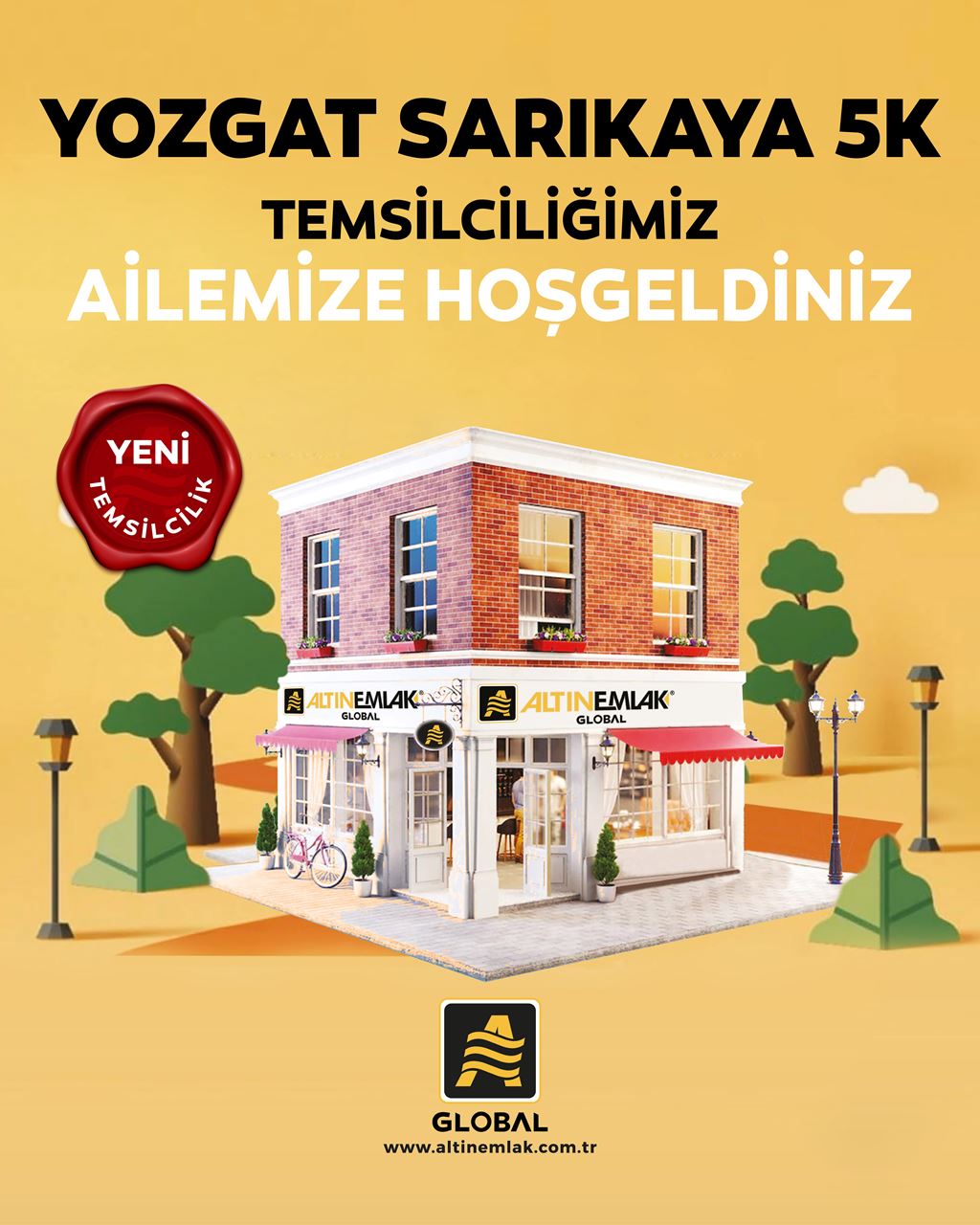 Yozgat Sarıkaya 5K ALTIN EMLAK GLOBAL Ailesine Katıldı