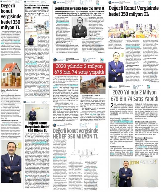 Değerli Konut Vergisinde Hedef 350 Milyon TL