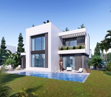 ÇATALKÖY DİANA BEACH BÖLGESİNDE 4+1 SATILIK DUBLEX VİLLALAR