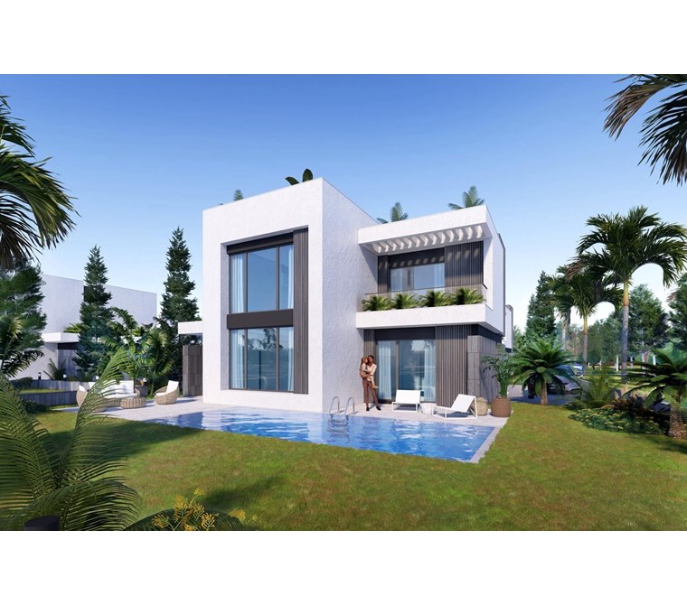 ÇATALKÖY DİANA BEACH BÖLGESİNDE 4+1 SATILIK DUBLEX VİLLALAR