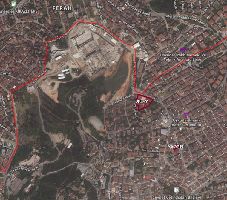Üsküdar Çamlıca Ferah Mah 57 m2 Satılık Arsa Enta Emlak