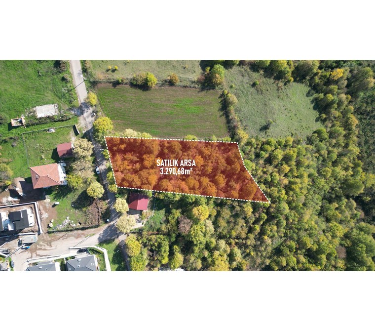 Başiskele Kılıçaslan’da Ana Yola Cepheli Konut + Tarla Nitelikli 3.290 m² Satılık Arsa