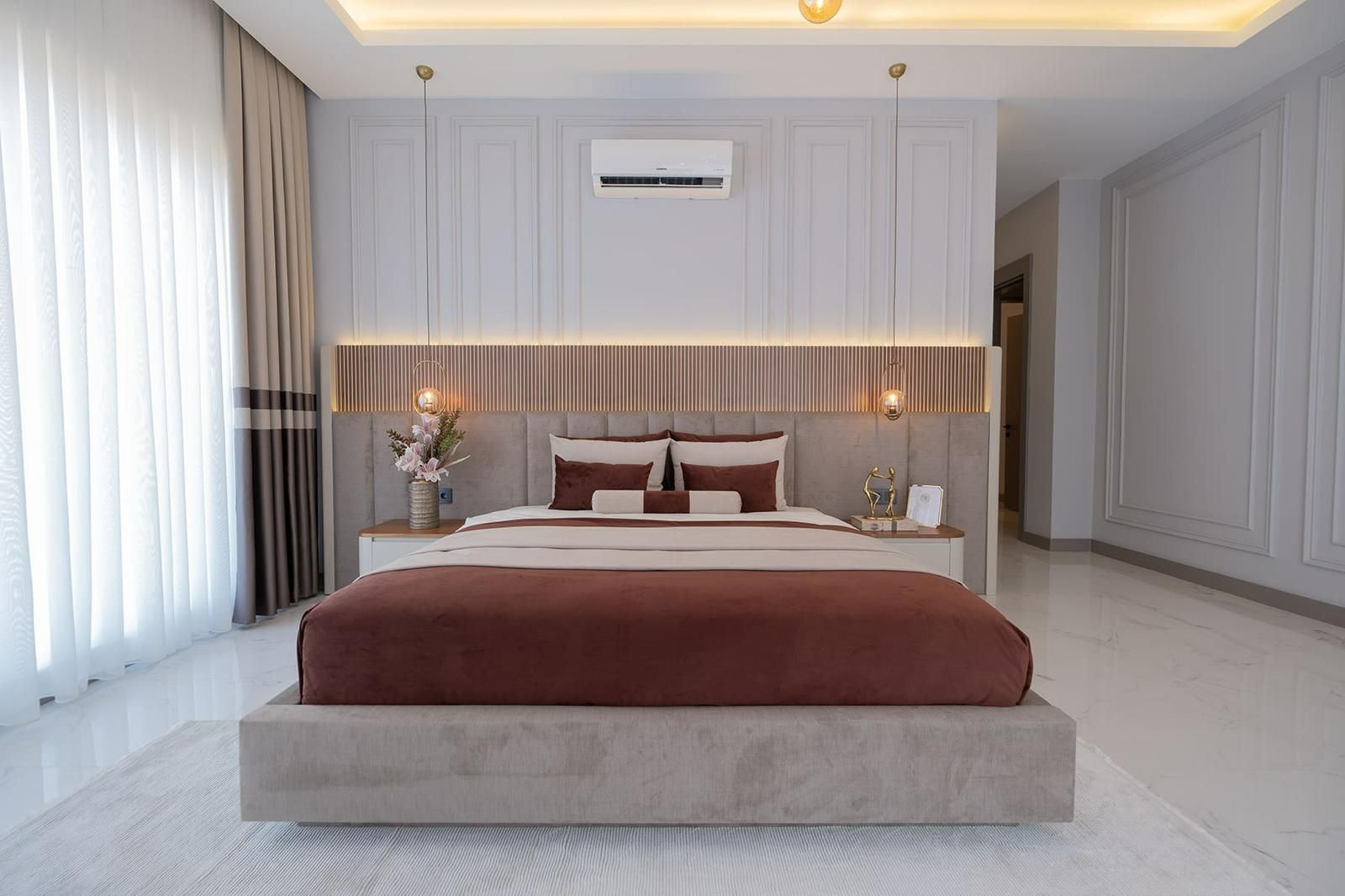 ALANYA OBADA MUHTEŞEM DİZAYNDA FULL DENİZ MANZARALI 4+1 VİLLA