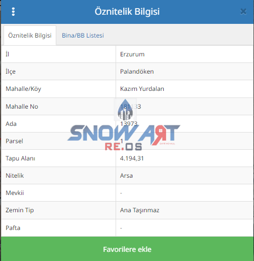 SNOWART GAYRİMENKUL ABDURRAHMANGAZİ'DE 8 KAT İMARLI SATILIK ARSA