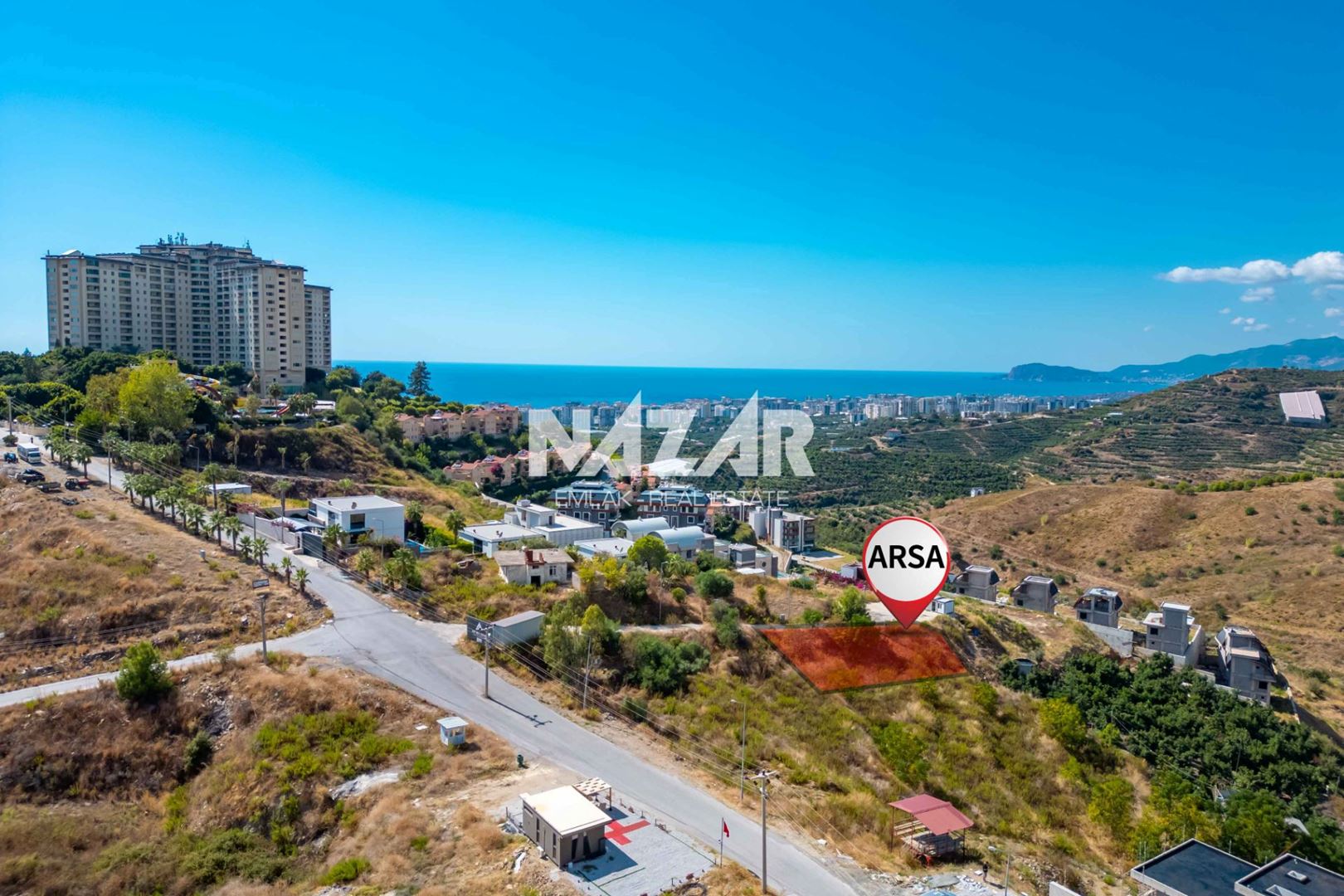 500 m² Plot with Planning Permission and Sea Views in Kargıcak, Alanya