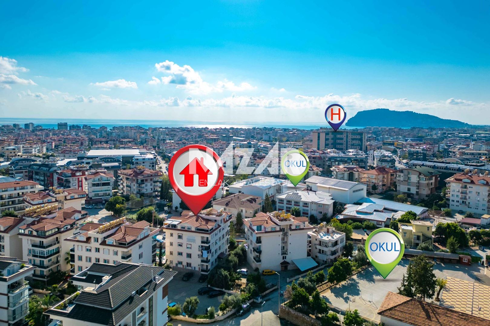 Alanya Oba’da Satılık 3+1 Eşyalı Geniş Daire – 180 m2 · 2