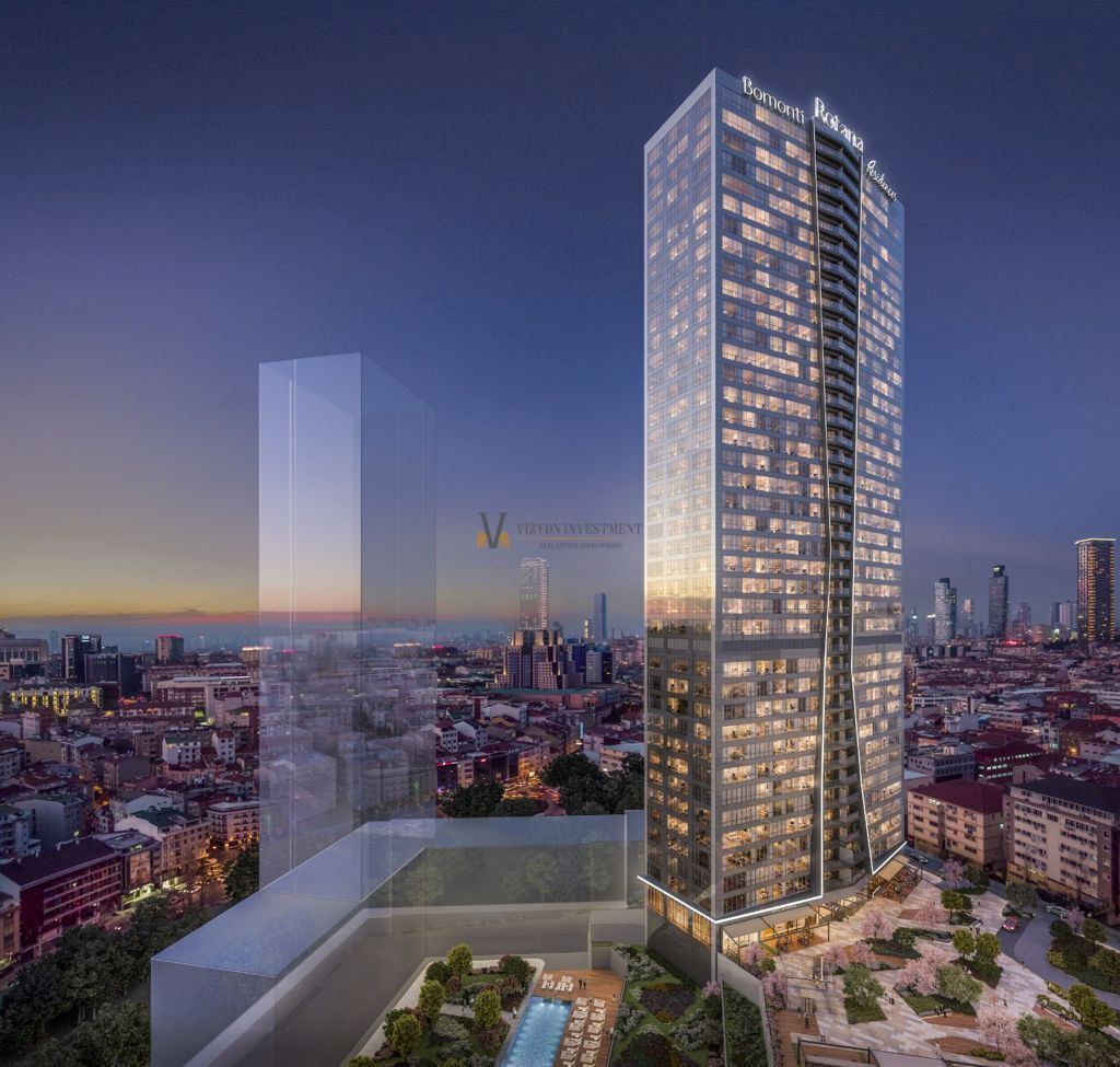 Bomonti Rotana Residance da 2+1 , Yüksek Katta Satılık Daire