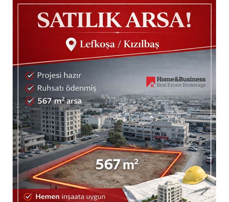 Satılık Konut İmarlı Arsa - Kızılbaş, Lefkoşa, Kuzey Kıbrıs