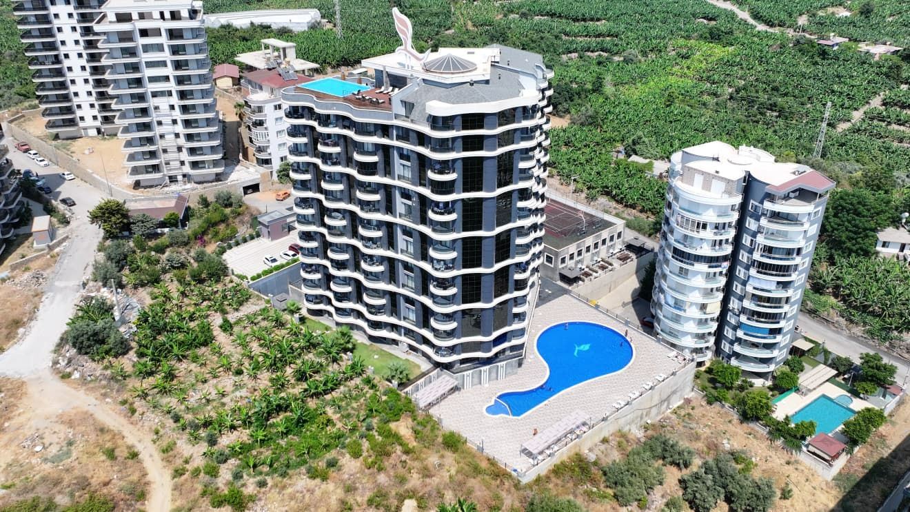 ALANYA MAHMUTLARDA DENİZ MANZARALI MUHTEŞEM KOMPLEKSTE 1+1 DAİRE