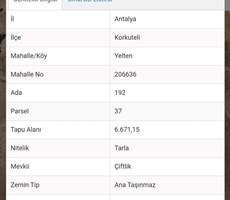 BERNA BAYSAL'DAN KORKUTELİ YELTEN 'DE SATILIK FIRSAT ARSA