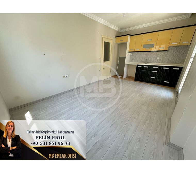 DİDİM CUMHURİYET MAHALLESİ SEMT PAZARI YANI FIRSAT ÇİFT BALKONLU 1+1 DAİRE