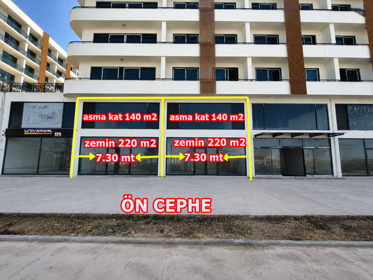 RE/K TEAM'DEN KİZA İŞ MERKEZİ 2. ETAPTA 720 M2 KİRALIK MAĞAZA