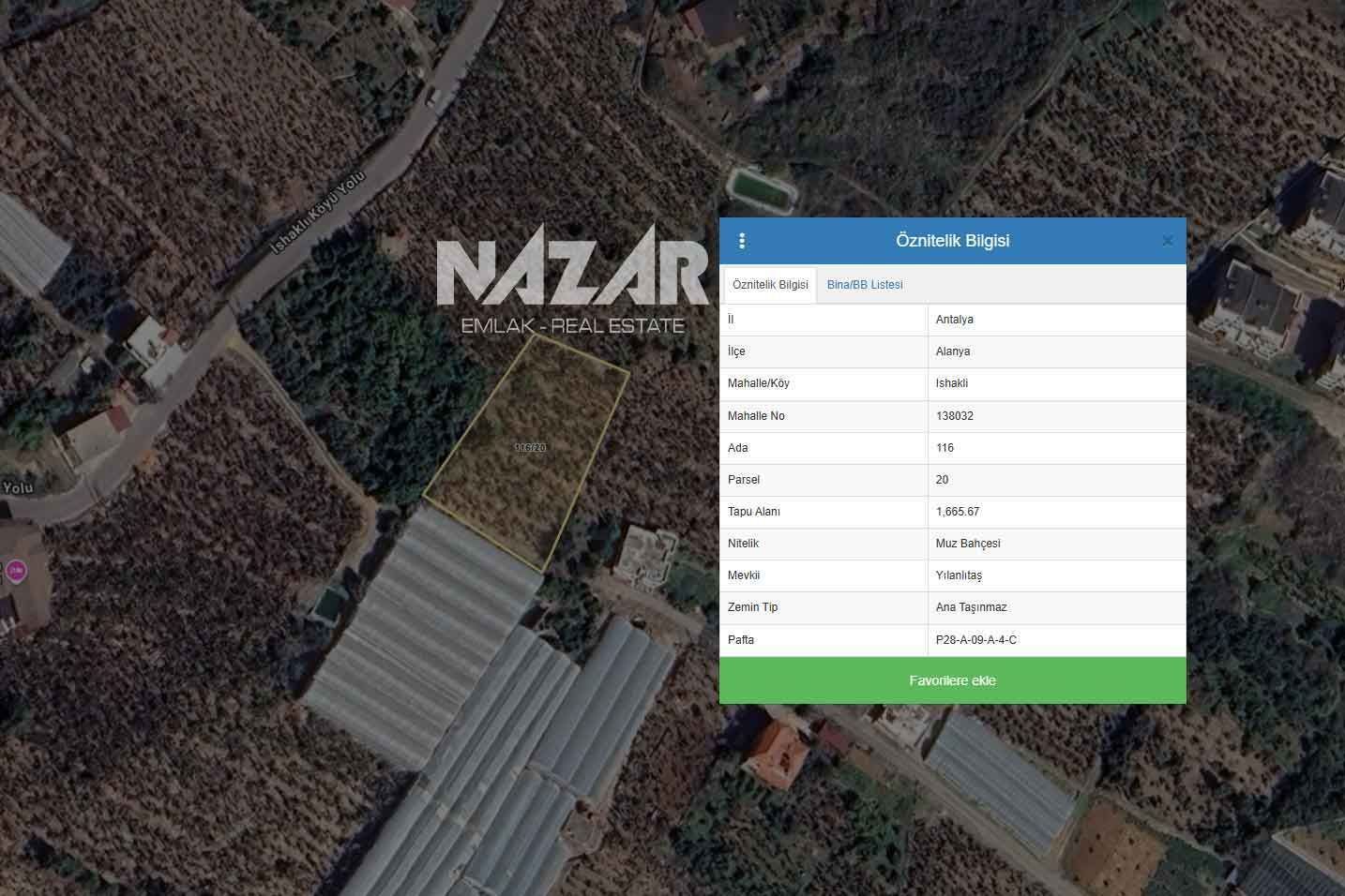 Alanya İshaklı’da 1.665 m2 Deniz Manzaralı Tarla · 9