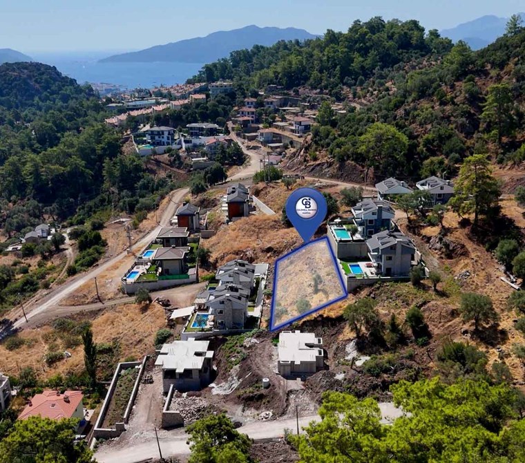 CB MARİNA'DAN MARMARİS BELDİBİNDE SATILIK İMARLI 864 M2 ARSA