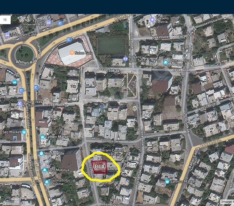 EMLAK 72'DEN GALA DÜĞÜN SALONU ARKASINDA SATILIK MÜSTAKİL ARSA