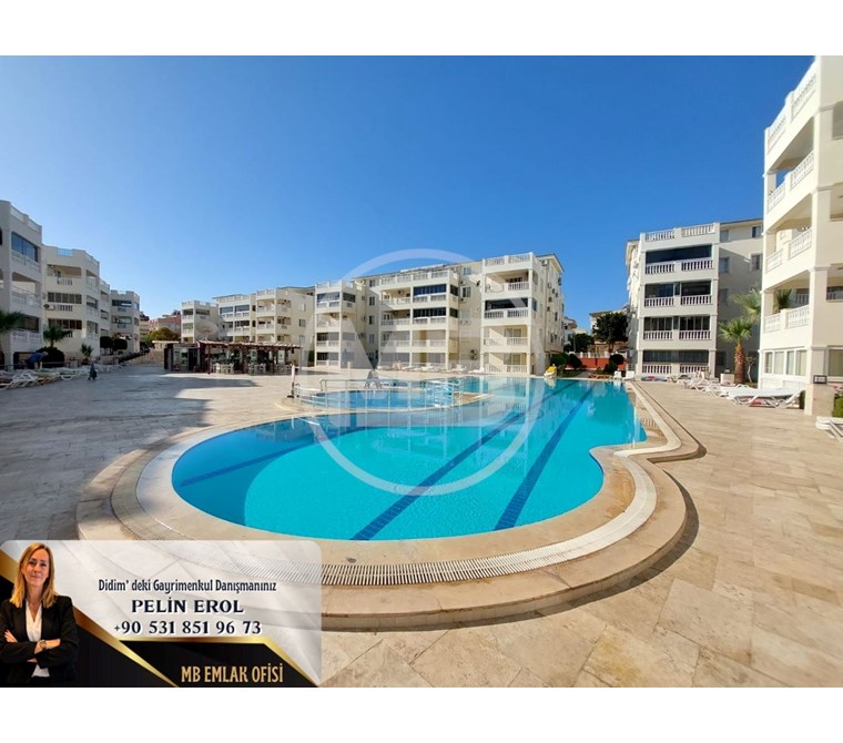 DİDİM ÇAMLIK MAHALLESİ HAVUZLU SİTEDE EŞYALI 2+1 DAİRE