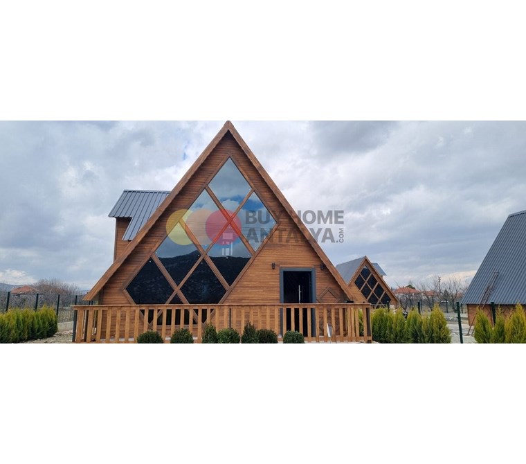 Tranquil Living in Antalya's Natural Paradise: For Sale Loft Style Dublex Wooden Houses