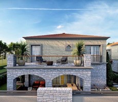 İzmir Çeşme Şifne Deniz Manzaralı Satılık Tripleks İkiz Villa