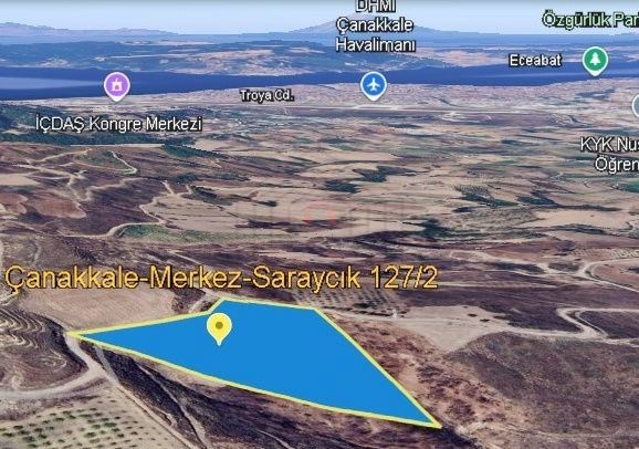 ÇANAKKALE MERKEZ SARAYCIK KÖYÜNDE DENİZ MANZARALI TARLA