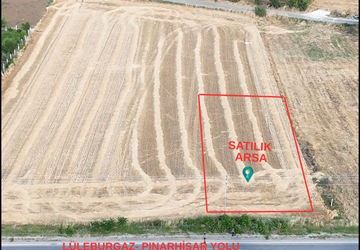 LÜLEBURGAZ TURGUTBEY KÖYÜNDE CADDE ÜZERİNDE SATILIK ARSA