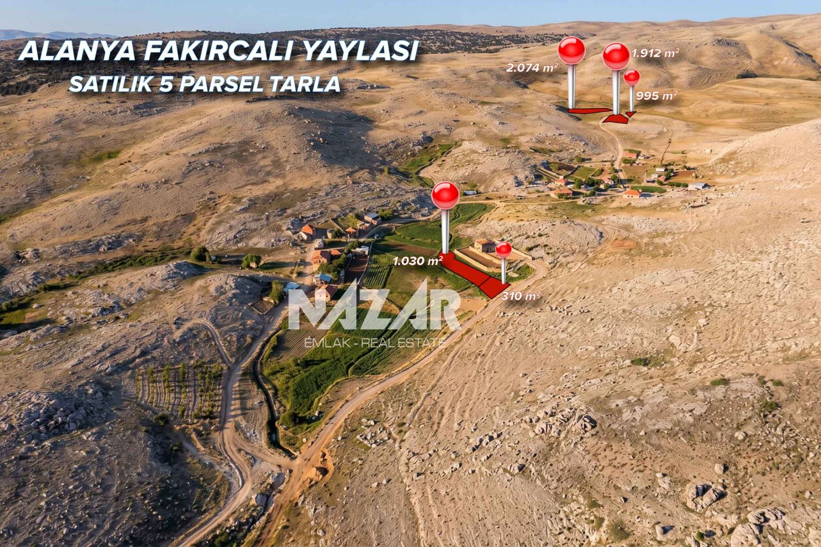 Alanya Fakırcalı Yaylası’nda 6.321 m2 Satılık 5 Parsel Tarla · 3