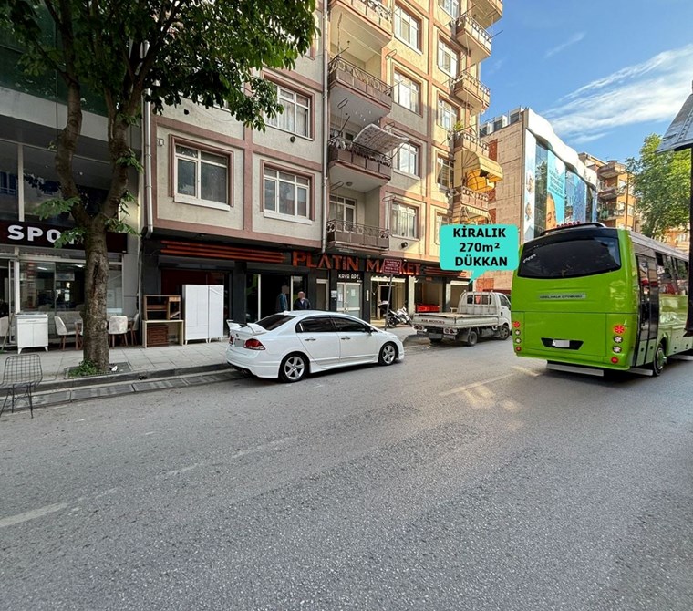 TURAN GÜNEŞ CADDESİNDE KİRALIK TEK KATTA 270m² DÜKKAN