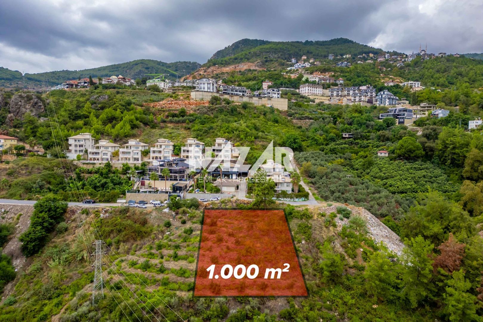 1,000 m² Plot with Sea Views in Alanya Tepe, Zoned for Residential Development · 4