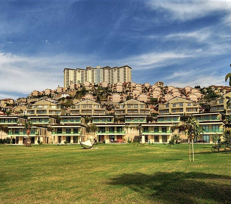 Alanya Goldcity Hotel 1+1 Bahçeli Deniz Manzaralı Daire