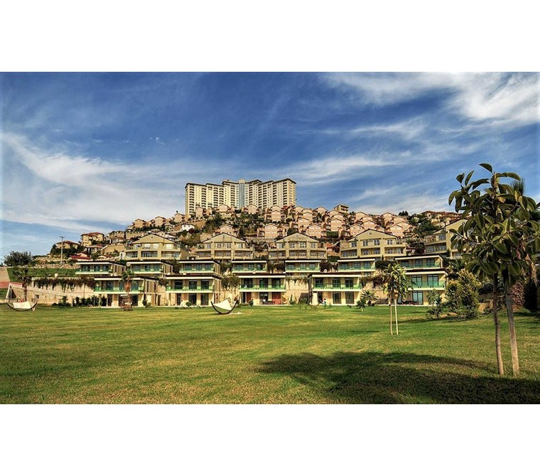 Alanya Goldcity Hotel 1+1 Bahçeli Deniz Manzaralı Daire