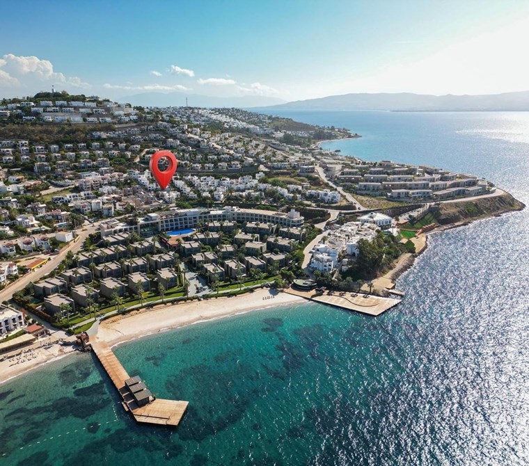 Turgutreis Swiss Otel arkasında tamamen yenilenmiş 2 + 1 bahçeli dubleks