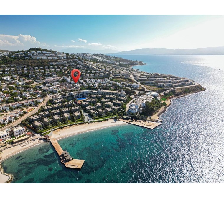 Turgutreis Swiss Otel arkasında tamamen yenilenmiş 2 + 1 bahçeli dubleks