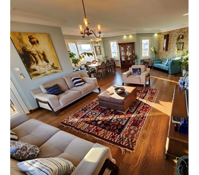 GÖZTEPE KİRALIK 4+1 DAİRE 200 M2 NET DENİZ MANZARALI FULL EŞYALI