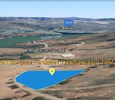 ÇANAKKALE ÇAN TERZİALAN'DA GÖL MANZARALI TARLA
