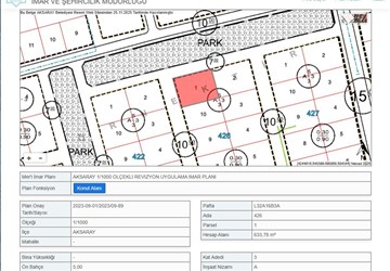 HÜRRİYET MAHALLESİNDE 4 KAT MÜSADELİ PARK CEPHELİ 1146 METREKARE KÖŞE BAŞI ARSA