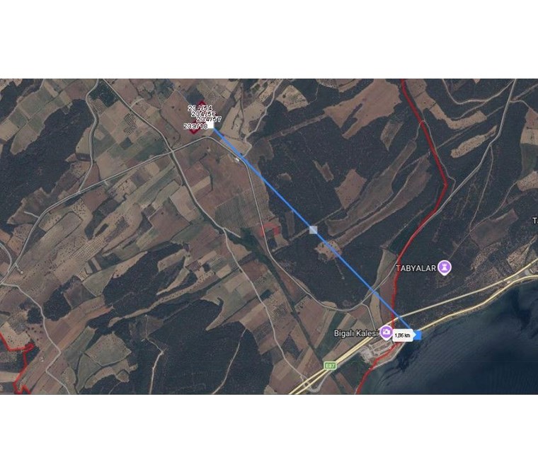 ÇANAKKALE ECEABAT BİGALI KÖYÜNDE SATILIK TARLALAR