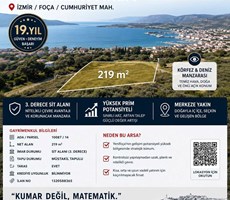 Yenifoça Cumhuriyet Mah Yatırımlık, Deniz Manzaralı 219 m² Arsa