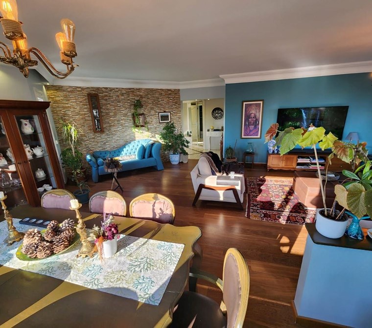 GÖZTEPE KİRALIK 4+1 DAİRE 200 M2 NET DENİZ MANZARALI FULL EŞYALI