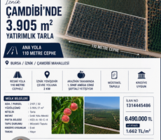 İznik Çamdibi Yatırımlık Ana Yola 110 metre cephe