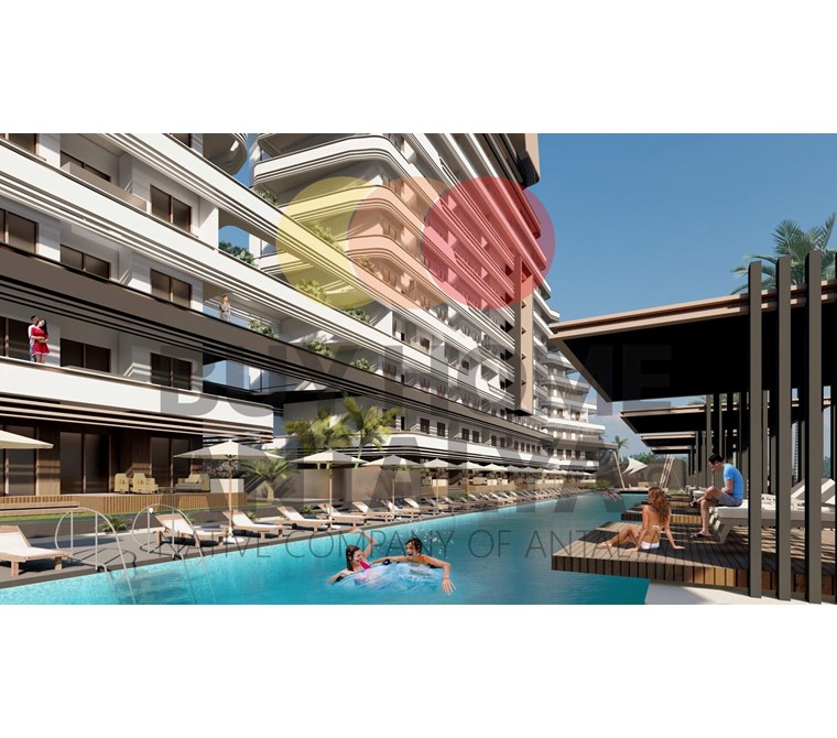Özel Plajlı Yüzme Havuzlu Lüks Otel Konforlu Projede Satılık 1+1