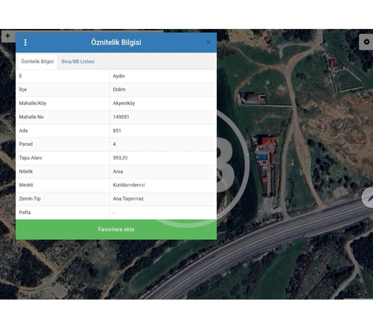 DİDİM AKYENİKÖY MAHALLESİ SEYRANTEPE DE 593 M2 İMARLI ARSA