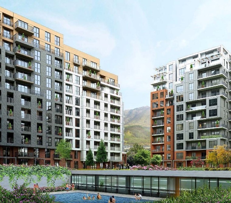 POYRAZ'DAN SURYAPI TURKUAZ'DA TAPULU 1+1 67m² 8.KAT DAİRE