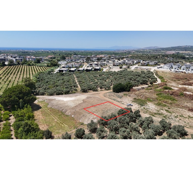 Kuşadası Davutlar'da 500 m2 Villa İmarlı Denize Yakın Satılık Arsa