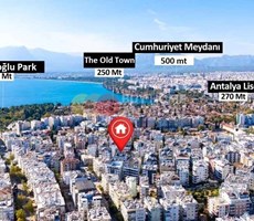 Antalya Şehir Merkezinde Havuzlu Sitede Satılık Apartman Dairesi | Kaleiçi Yakınında
