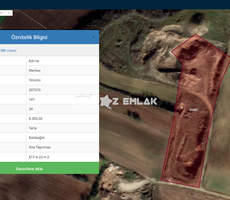 EDİRNE MERKEZ YOLÜSTÜ KÖYÜNDE SATILIK 8.383m2 ARAZİ