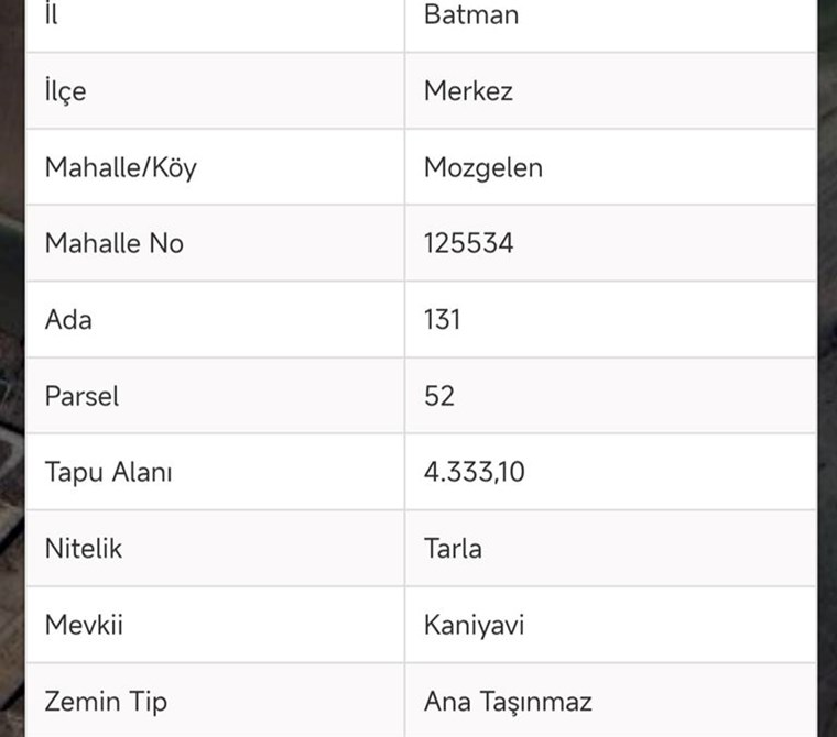 EMLAK 72 DEN MOZGELEN KÖYÜNDE SATILIK MÜSTAKİL TARLA