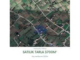 Land for sale in Fethiye Yesilüzümlü 3700m² 1200m to the Center