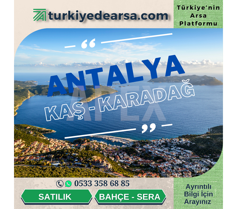 Antalya Kaş Karadağ Satılık Nar Bahçesi ve 2 Dönüm Sera