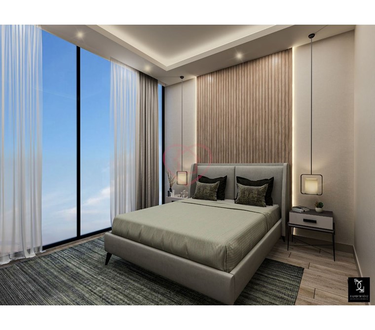 1+1 Apartment Surrounded by Pine Forest in a Premium Complex with Its Own Private Beach